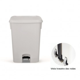 WASTE BIN WITH PEDAL - WHITE